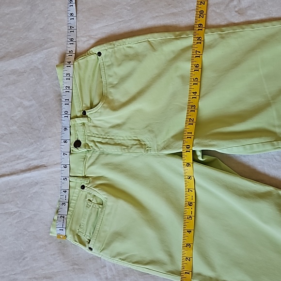 Talbots stretch lime green straight leg pants jeans size 6P - Picture 10 of 15
